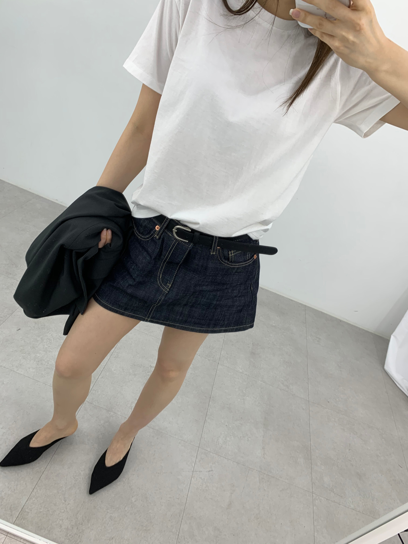 {Customized!} low selvedge denim skirt