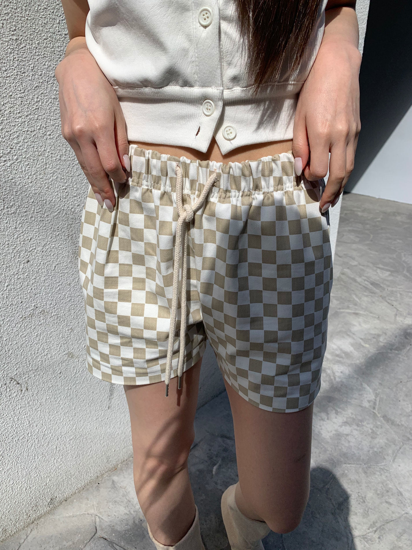 checkerboard shorts (2color)