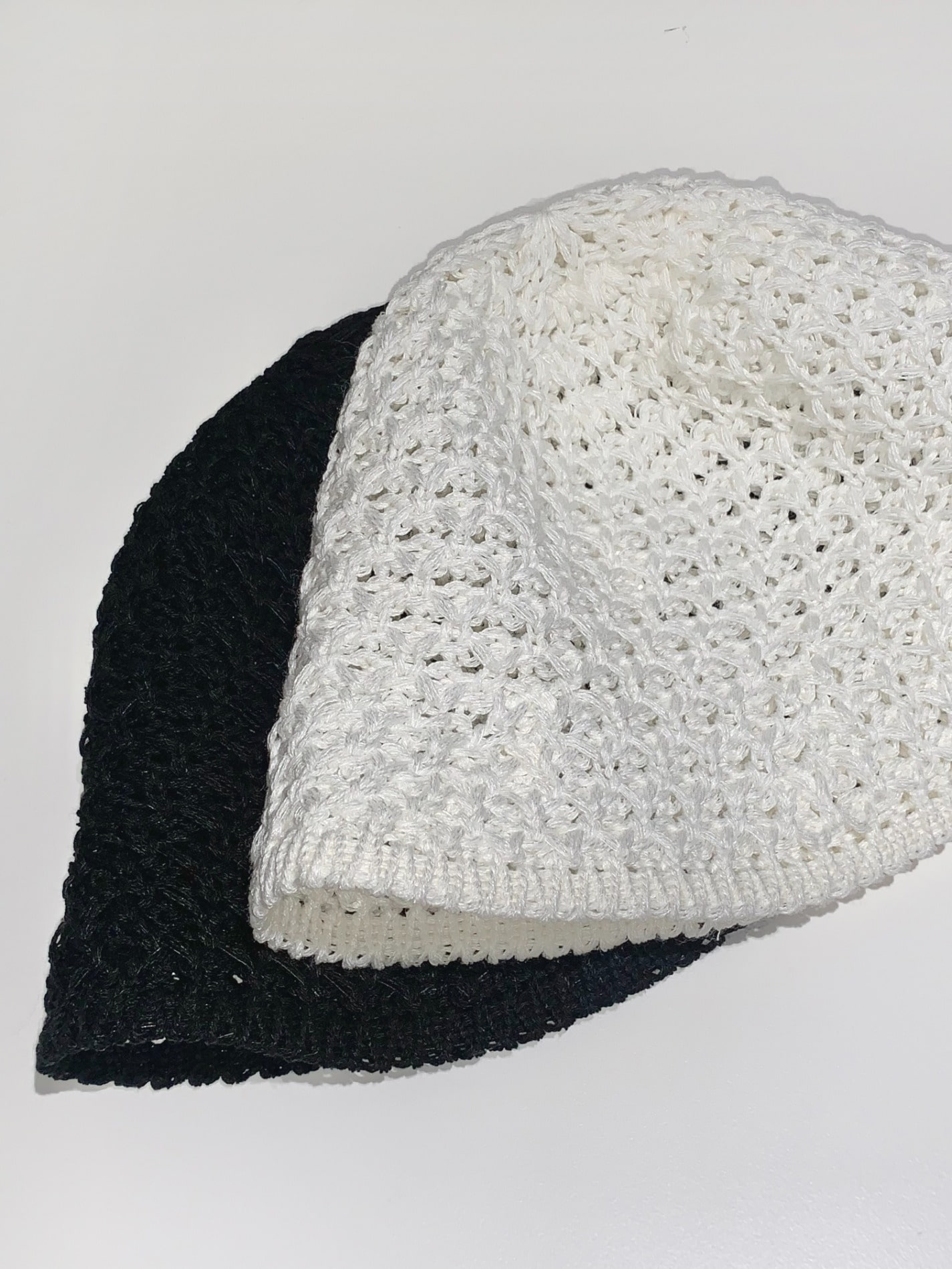 knit net bucket hat (2color)