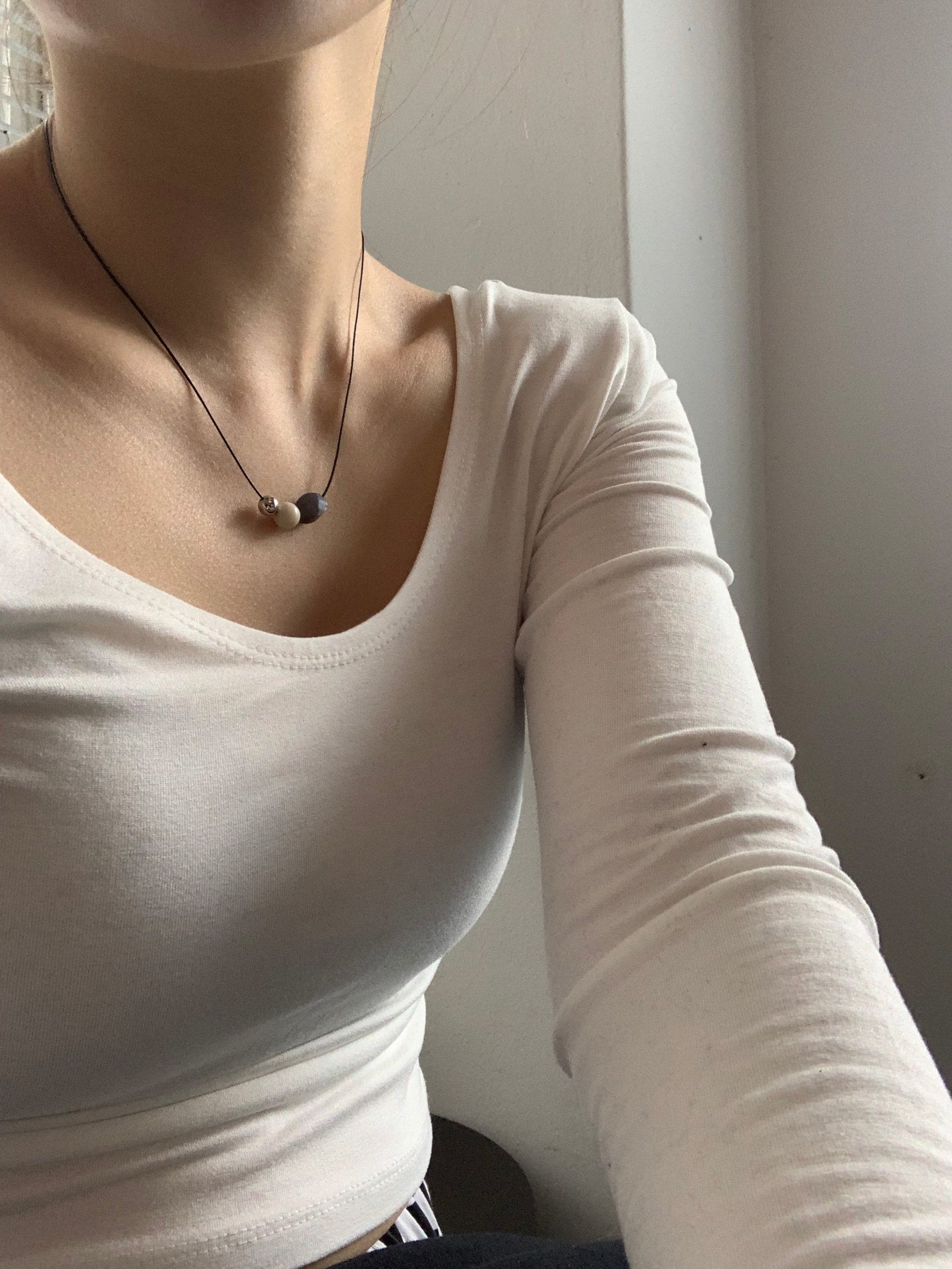 [Hot] marble gemstone necklace