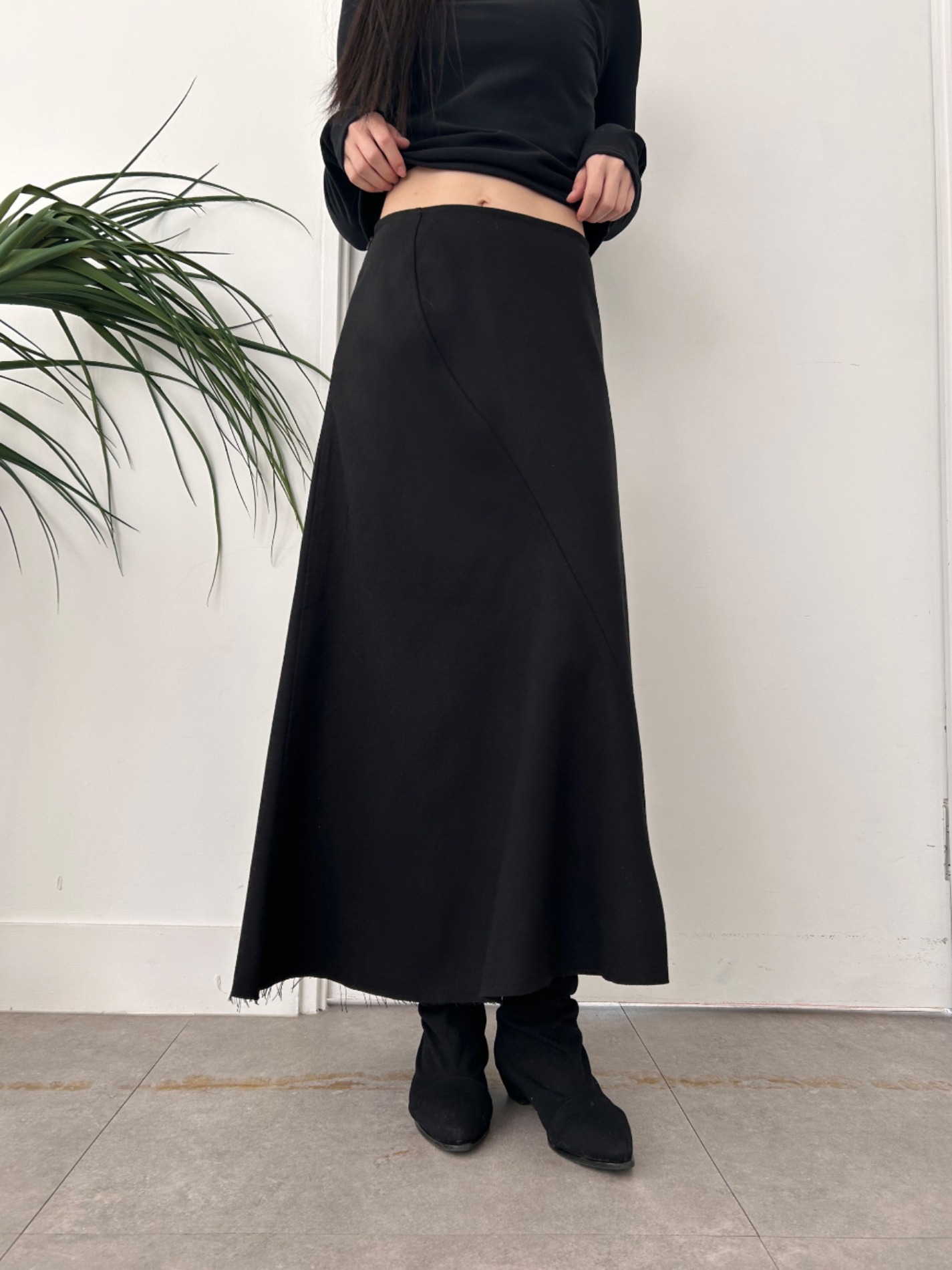 {Limited} tailor long skirt (2color)