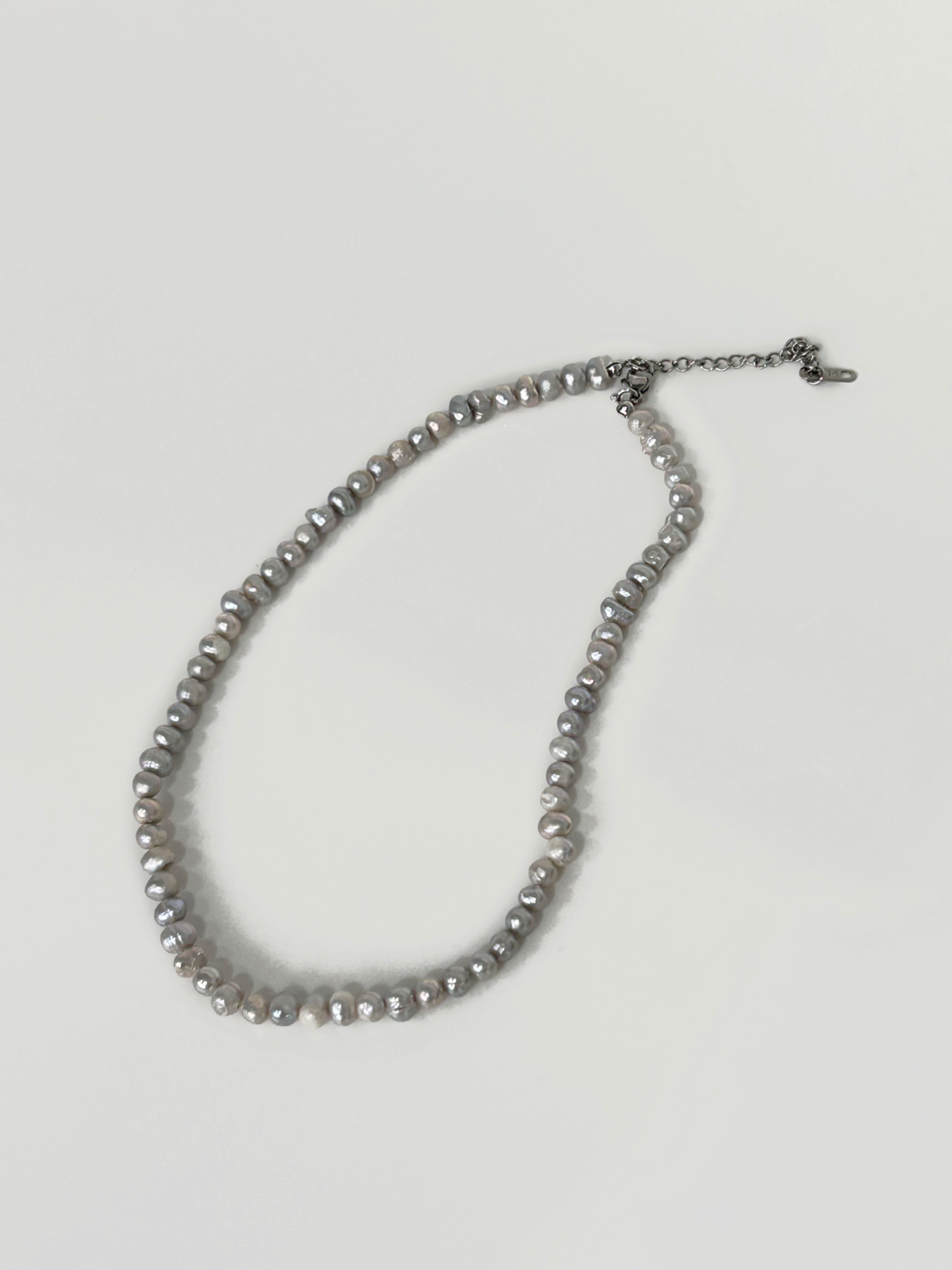 grey fresh water pearl necklace