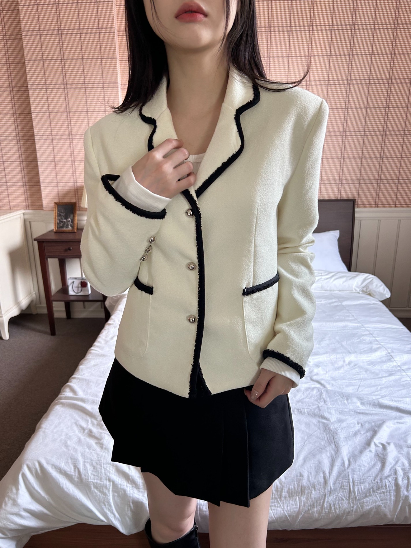 tassel tweed jacket (2color)