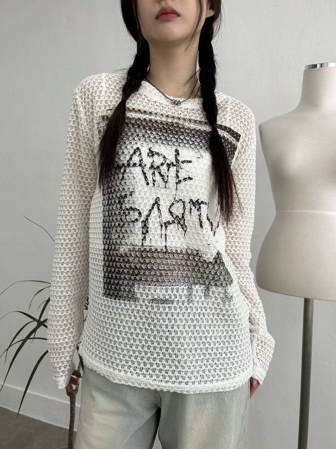art see-through knit (2color)