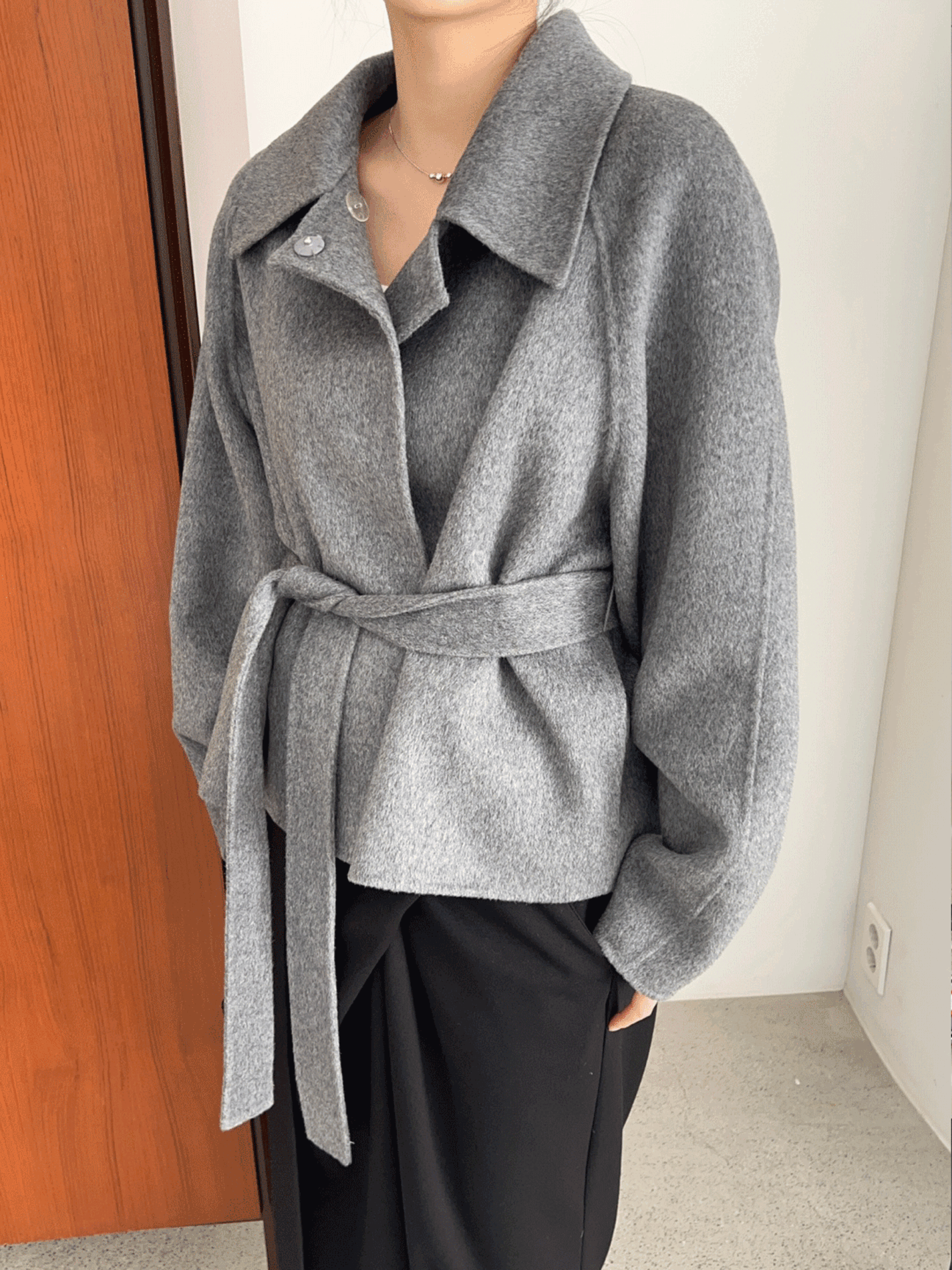 hand-made robe wool coat (2color)