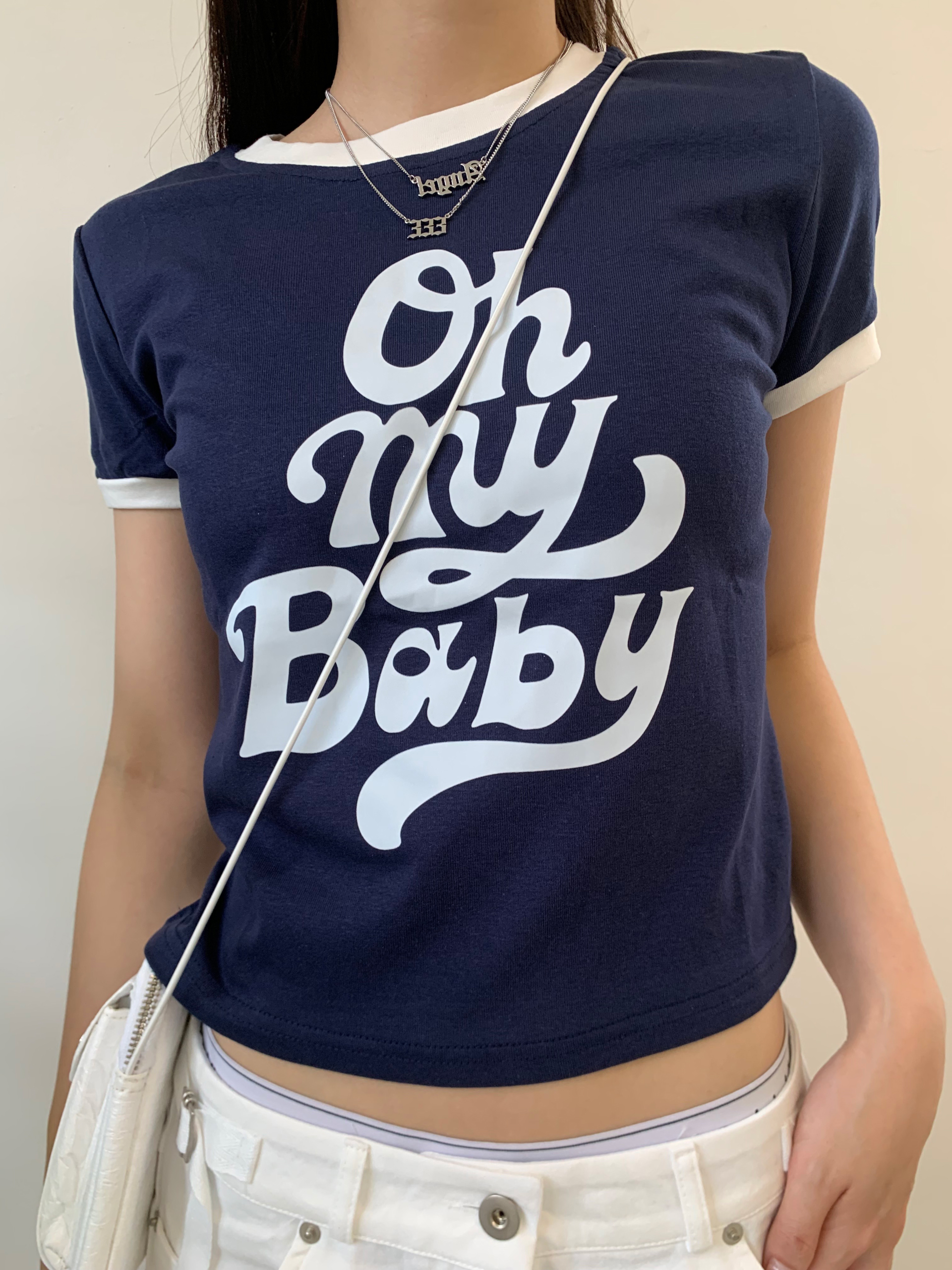 baby cropped t-shirt (3color)