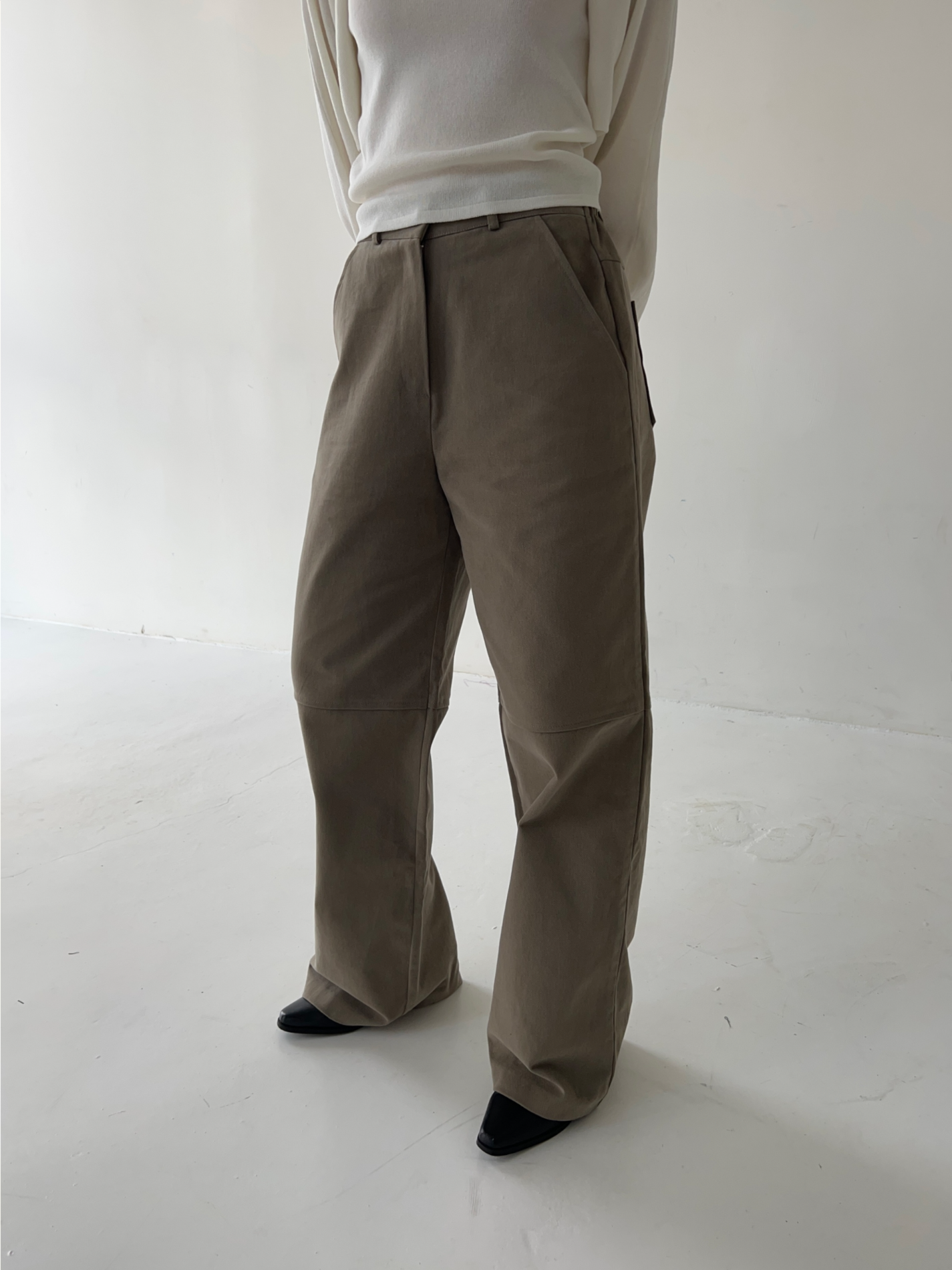 [기모] scent straight tuck pants (3color)