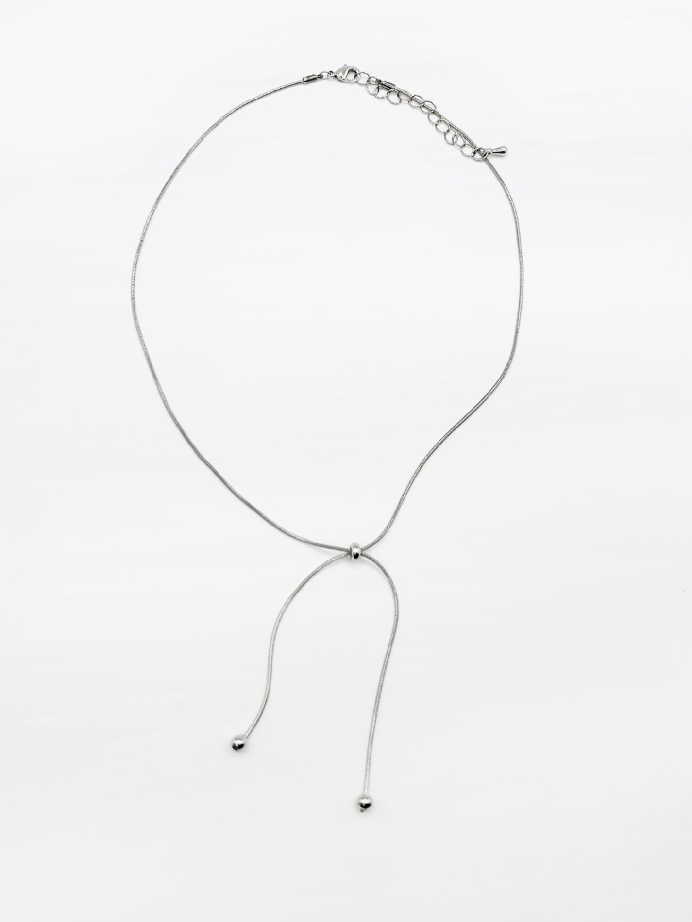 [길이 조절] silver ring necklace